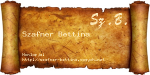 Szafner Bettina névjegykártya